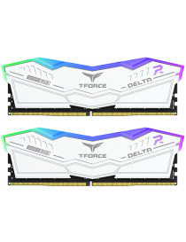 Team T-Force Delta RGB 32GB Kit (2 x 16GB)  DDR5  6000MHz (PC5-48000)  CL30  ECC  XMP 3.0  PMIC  DIMM Memory  White