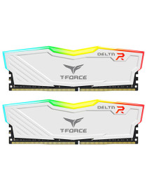 Team T-Force Delta RGB 64GB Kit (2 x 32GB)  DDR4  3600MHz (PC4-28800)  CL18  XMP 2.0  DIMM Memory  White