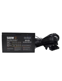 CRONUS 500W ATV ECO PSU  120mm Silent Cooling Fan  80 PLUS Bronze  Non Modular  Flat Black Cables  White Box