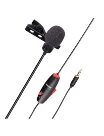 Hama Smart Lavalier Clip-On Microphone  3.5mm Jack  On/Off Switch  6 Metre Cable  Bag