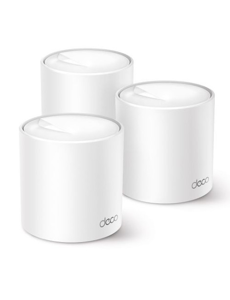 TP-LINK (DECO X50) AX3000 Dual Band Wireless Whole Home Mesh Wi-Fi 6 System  3 Pack  3x LAN  OFDMA & MU-MIMO  TP-Link HomeShield