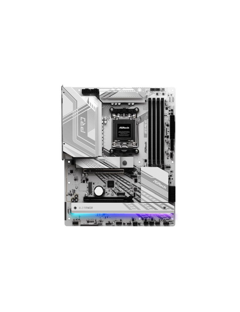 Asrock X870 PRO RS  AMD X870  AM5  ATX  4 DDR5  HDMI  2 USB4  2.5G LAN  RGB  3x M.2