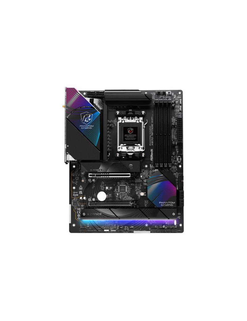 Asrock X870 RIPTIDE WIFI  AMD X870  AM5  ATX  4 DDR5  HDMI  2 USB4  Wi-Fi 7  2.5G LAN  RGB  3x M.2