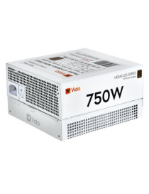 Vida 750W Heracles White ATX Gaming PSU  80+ Bronze  14cm Ultra-Quiet FDM Fan  Flat White Cables  Power Lead Not Included