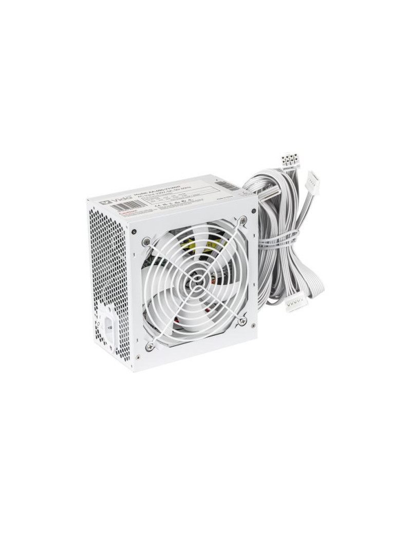 Vida Lite 650W ATX PSU  Fluid Dynamic Ultra-Quiet Fan  PCIe  Flat White Cables  Power Lead Not Included  White