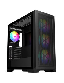 CRONUS Phanes Gaming PC Case  Mid Tower with Tempered Glass  ARGB Lighting  Enhanced Connectivity  and Superior Airflow  ATX  Micro ATX  Mini-ITX  and E-ATX