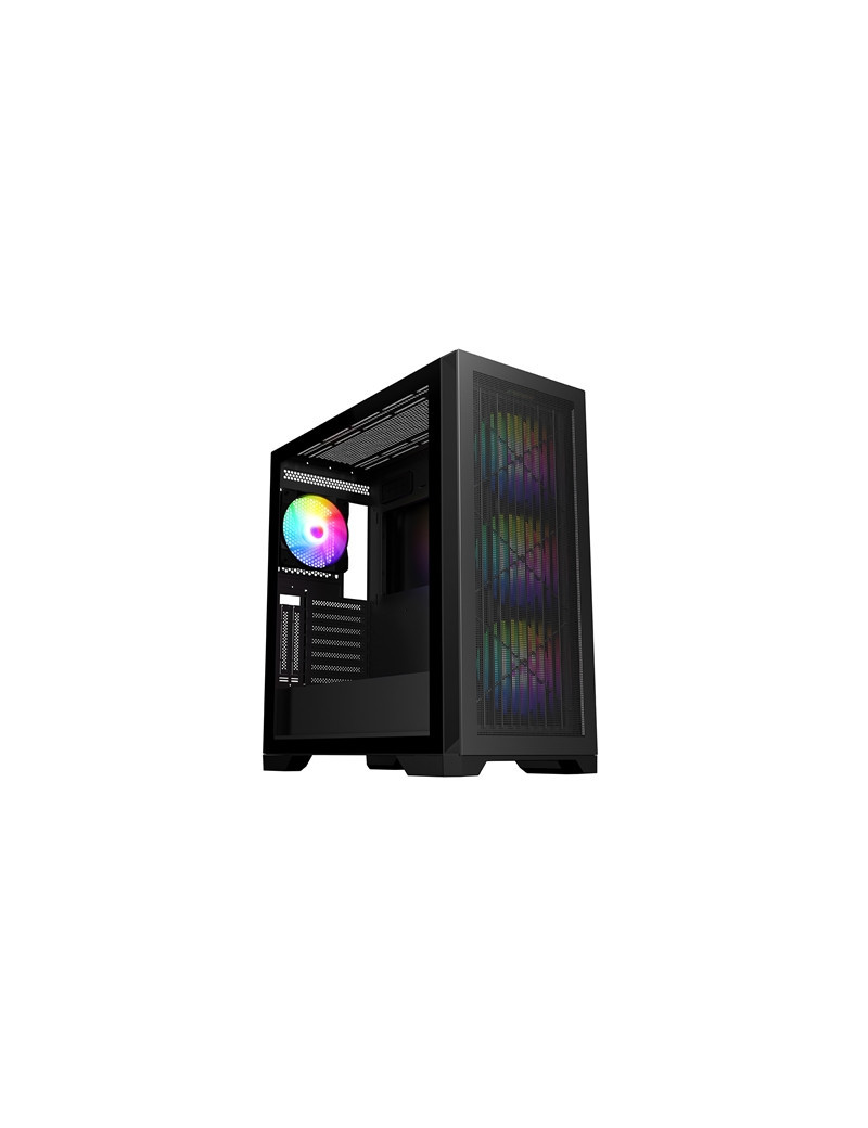 CRONUS Phanes Gaming PC Case  Mid Tower with Tempered Glass  ARGB Lighting  Enhanced Connectivity  and Superior Airflow  ATX  Micro ATX  Mini-ITX  and E-ATX