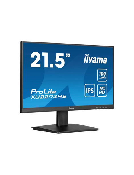 iiyama PROLITE XU2293HS-B6 22 inch IPS Monitor  Full HD  1ms  HDMI  DisplayPort  Freesync  100Hz  Speakers  Black  Internal PSU  VESA