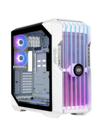 Cooler Master HAF 700 EVO Gaming Case w/ Glass Side  E-ATX  Multi Chamber  5x ARGB Fans  ARGB Fan Hub  Front LCD Display  USB-C  White