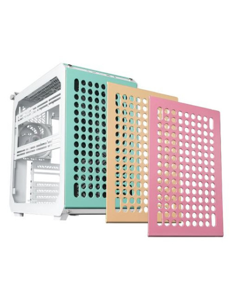 Cooler Master Qube 500 Flatpack Macaron Edition Modular Case w/ Glass Side  E-ATX  ARGB Fan  Highly Customisable  Multi-Colour Panels