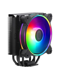 Cooler Master Hyper 212 Halo ARGB Heatsink & Fan  Intel/AMD  4 Heat Pipes  Rifle Bearing Fan  Compact 154mm Height  Black