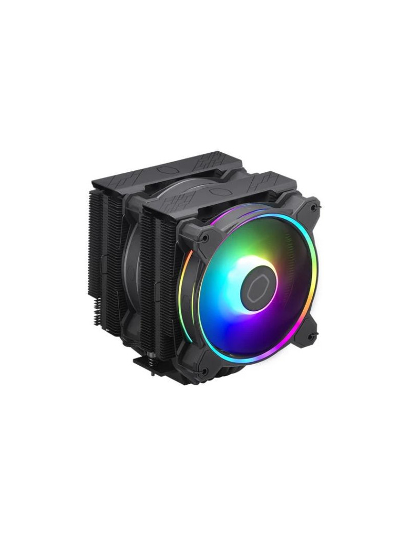 Cooler Master Hyper 622 Halo ARGB Dual Tower Heatsink & Fans  Intel/AMD  6 Heat Pipes  2x ARGB Fans  157mm High  Black