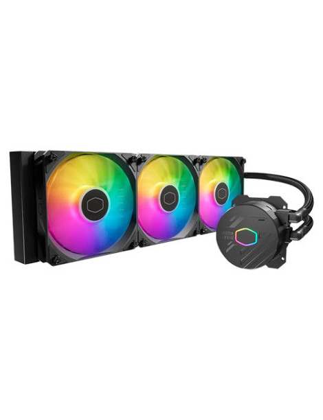 Cooler Master MasterLiquid 360L Core ARGB 360mm Liquid CPU Cooler  3x ARGB PWM Fans  RGB Pump Head  Black