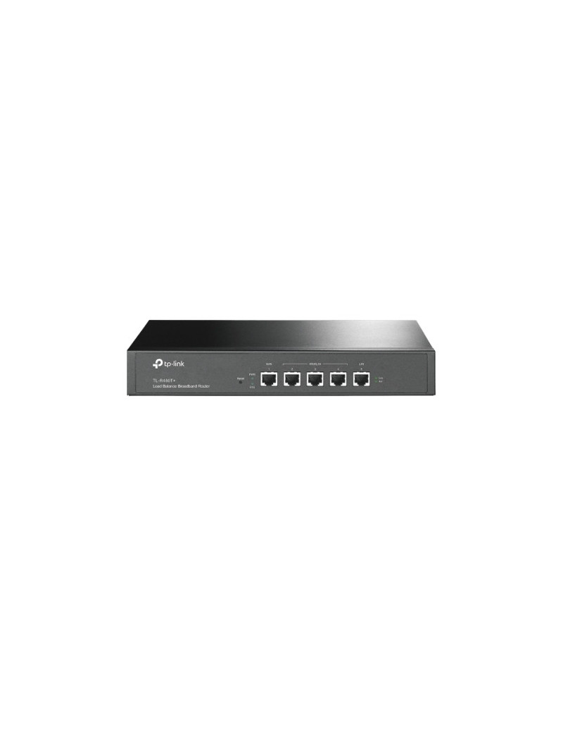 TP-LINK (TL-R480T+) Load Balance Broadband Router  1 WAN  1 LAN  3 Changeable WAN/LAN Ports  Captive Portal