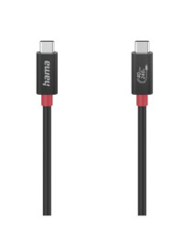 Hama USB4 Gen3 40Gbps Type-C Male to Male 240W EPR Cable  5 AMP   Power Delivery  High-Speed Data Transfer  1 Metre  Black