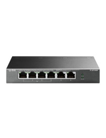 TP-LINK (TL-SF1006P) 6-Port 10/100 Unmanaged Desktop Switch  4 Port PoE+  Steel Case