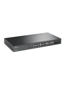 TP-LINK (TL-SG2428P) JetStream 28-Port Gigabit Smart Switch with 24-Port PoE+  4 GB SFP Slots  Rackmountable