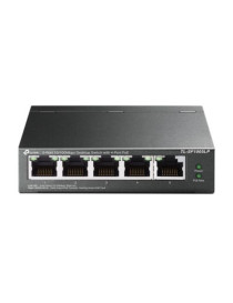 TP-LINK (TL-SF1005LP) 5-Port 10/100 Unmanaged Desktop Switch  4-Port PoE  Intelligent Power  Steel Case