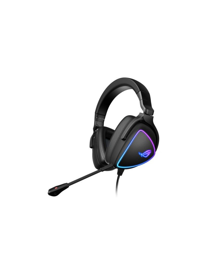 Asus ROG DELTA S RGB Lightweight Gaming Headset  USB-C (USB2 Adapter)  Hi-Fi ESS Quad-DAC  Boom Mic  Aura Sync