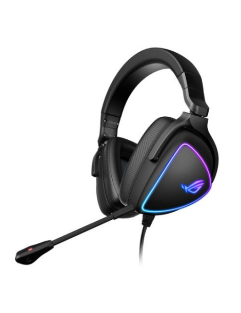 Asus ROG DELTA S RGB Lightweight Gaming Headset  USB-C (USB2 Adapter)  Hi-Fi ESS Quad-DAC  Boom Mic  Aura Sync