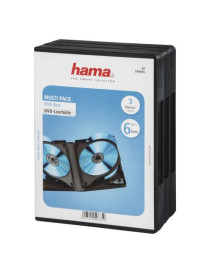 Hama 3x 6 DVD/Blu-Ray Jewel Cases  6 Discs per case  Black