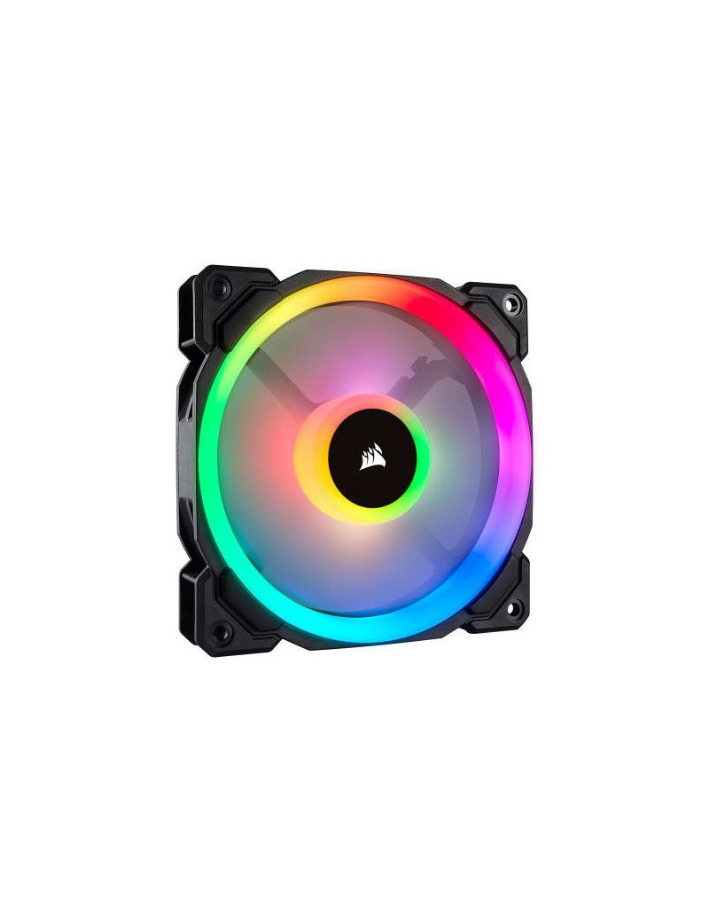 Corsair LL120 12cm PWM RGB Case Fan  16 LED RGB Dual Light Loop  Hydraulic Bearing  Single Fan Expansion Pack