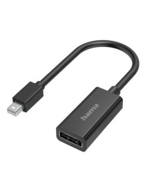 Hama Mini DisplayPort Male to DisplayPort Female  Ultra-HD 4K  Black