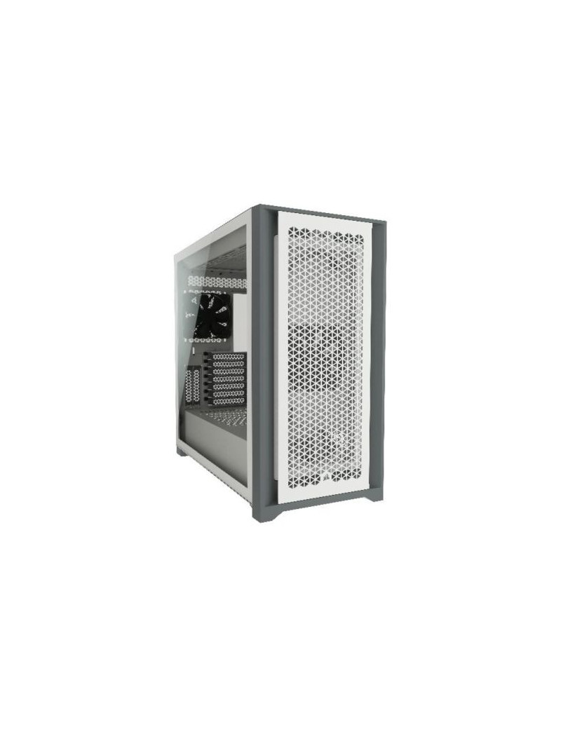 Corsair 5000D Airflow Gaming Case w/ Glass Window  E-ATX  2 x AirGuide Fans  High-Airflow Front Panel  USB-C  White