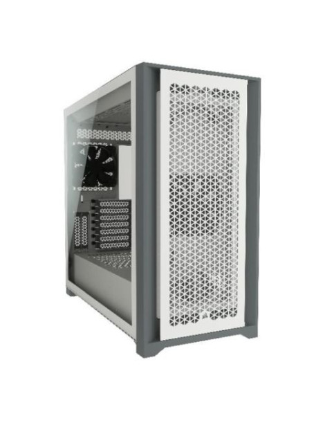 Corsair 5000D Airflow Gaming Case w/ Glass Window  E-ATX  2 x AirGuide Fans  High-Airflow Front Panel  USB-C  White