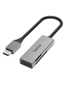 Hama External USB 3.0 Type-C Card Reader  SD/microSD  Aluminium  USB Powered