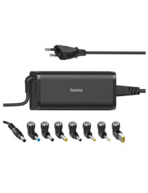 Hama Universal 90W EU Travel Notebook PSU  15-19V  8 Adapters  Hook & Cable Tie  *Euro Plug*