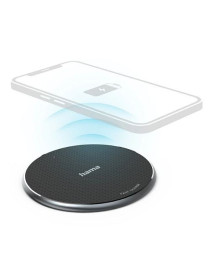 Hama QI-FC10 Wireless Charger  10W  USB-C  Wireless Smartphone Charging Pad  Black