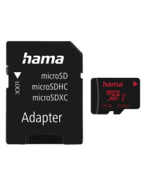 Hama 128GB MicroSDXC Card with SD Adapter  UHS-I Class 3  80MB/s