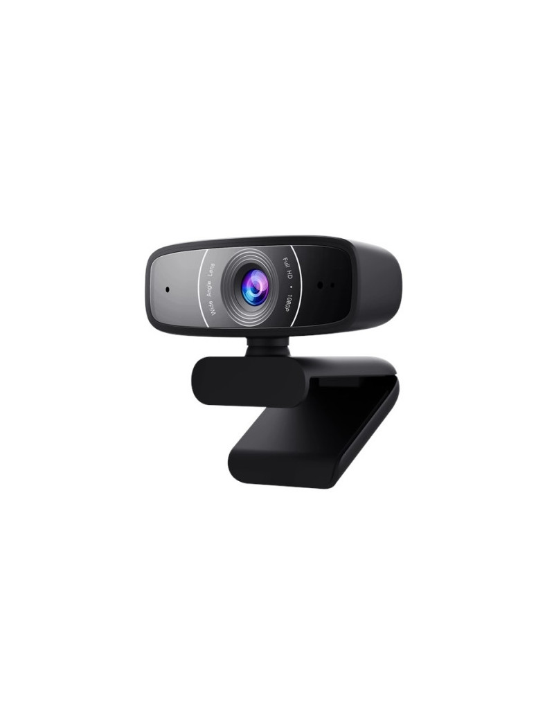 Asus Webcam C3 USB FHD Webcam with Beamforming Mic  1080p  30fps  90° Tilt  360° Rotation