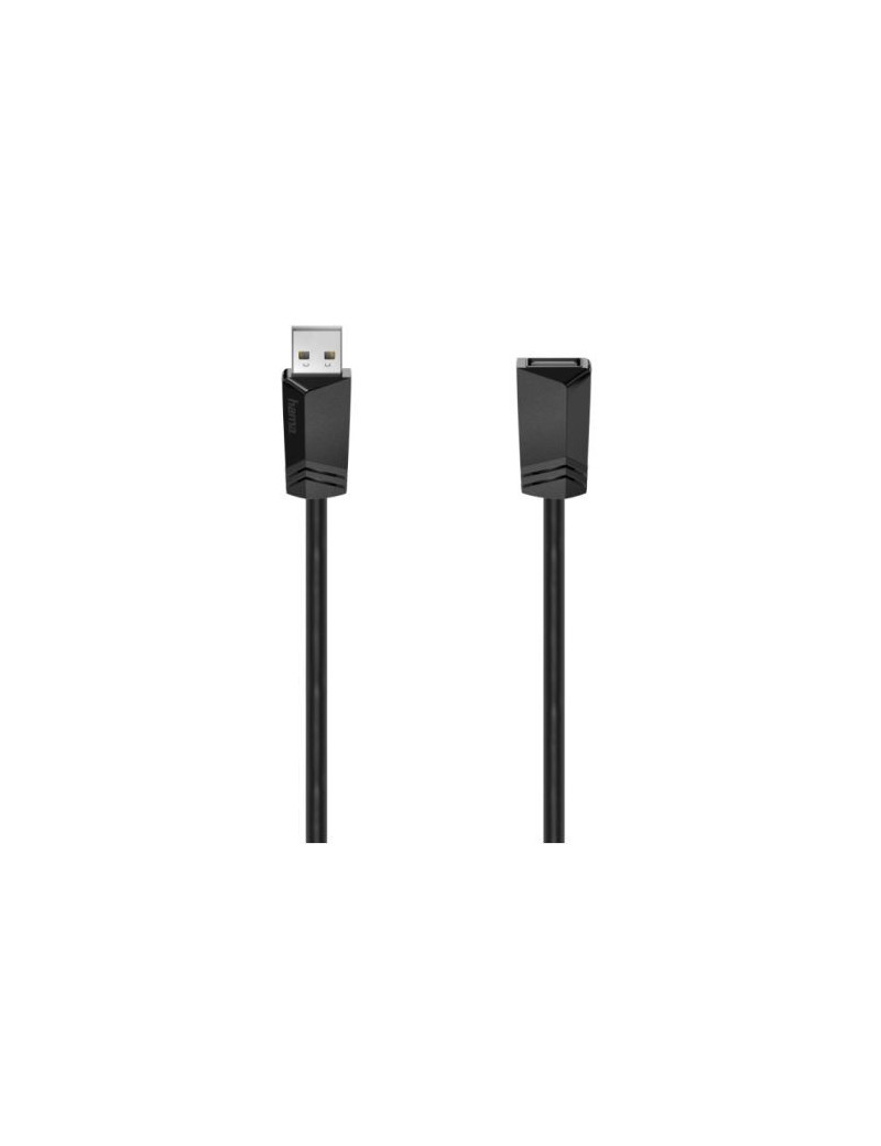 Hama USB 2.0 Extension Cable  Male to Female  1.5 Metre  Black