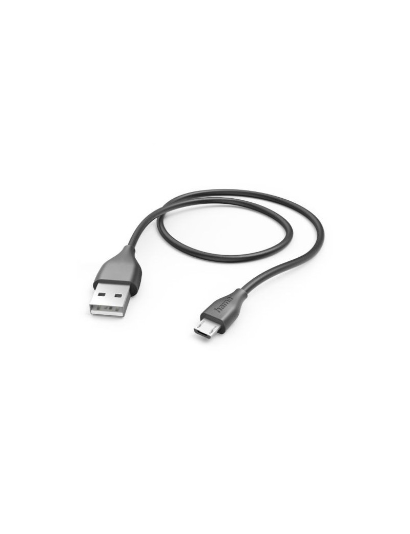 Hama USB-A to Micro USB Quick Charging Cable  USB 2.0  1.5 Metre  Black