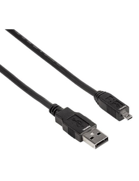 Hama USB-A to Mini USB Type-B Cable  USB 2.0  1.8 Metre  Black