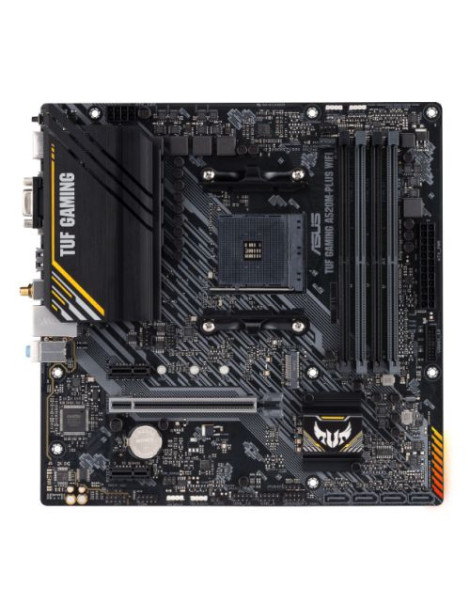 Asus TUF GAMING A520M-PLUS WIFI  AMD A520  AM4  Micro ATX  4 DDR4  VGA  HDMI  DP  AC Wi-Fi  1x M.2