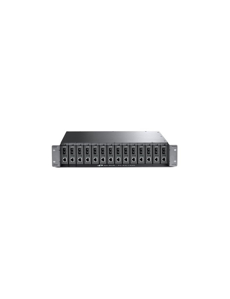 TP-LINK (TL-FC1420) 14-Slot Rackmount Chassis for TP-Link Media Convertors  Redundant PSU Option  Hot-Swappable