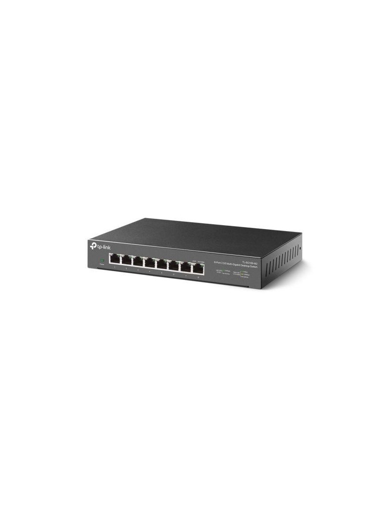 TP-LINK (TL-SG108-M2) 8-Port Unmanaged 2.5G Multi-Gigabit Desktop Switch  8x 100/1G/2.5G  Fanless  Steel Case