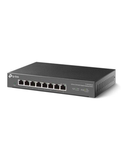 TP-LINK (TL-SG108-M2) 8-Port Unmanaged 2.5G Multi-Gigabit Desktop Switch  8x 100/1G/2.5G  Fanless  Steel Case