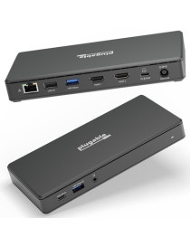 Plugable UD-MSTH2 USB-C Dual HDMI 4K 65W USB-C PD Driverless Docking Station