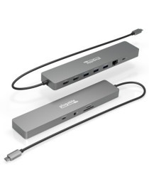 Plugable USBC-11IN1E 11 in 1 Portable USB-C Ethernet Docking Station