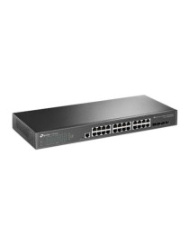 TP-LINK (TL-SG3428X) JetStream 24-Port Gigabit L2+ Managed Switch with 4 10GE SFP+ Slots  L2+/L3  Fanless  Rackmountable