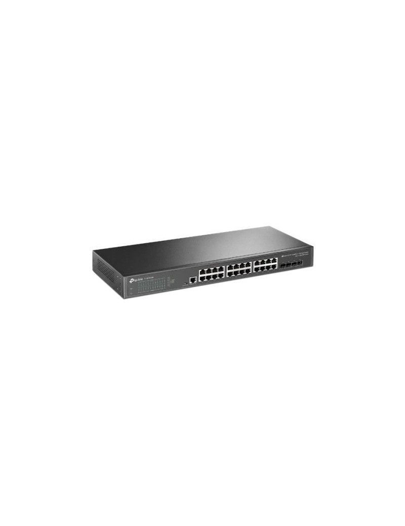 TP-LINK (TL-SG3428X) JetStream 24-Port Gigabit L2+ Managed Switch with 4 10GE SFP+ Slots  L2+/L3  Fanless  Rackmountable