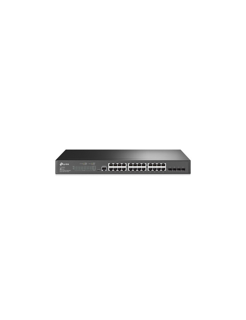 TP-LINK (TL-SG3428) JetStream 24-Port Gigabit L2 Managed Switch with 4 SFP Slots  Console Port  Fanless  Rackmountable