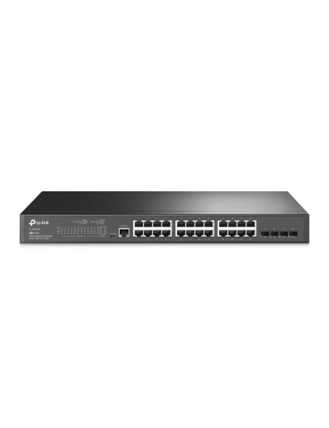 TP-LINK (TL-SG3428) JetStream 24-Port Gigabit L2 Managed Switch with 4 SFP Slots  Console Port  Fanless  Rackmountable