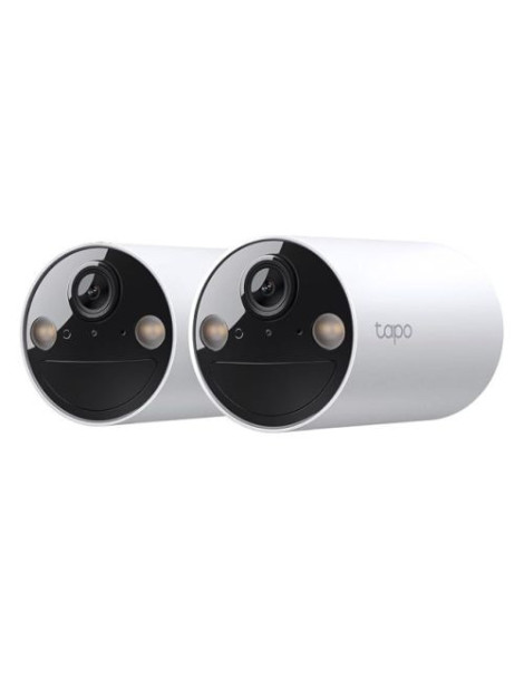 TP-LINK (TAPO C410) Smart Wire-Free 2K Indoor/Outdoor Security Cameras (2-Pack)  6400mAh Battery  Colour Night Vision  AI Detection  Alarms  2-Way Audio  No Hub Required