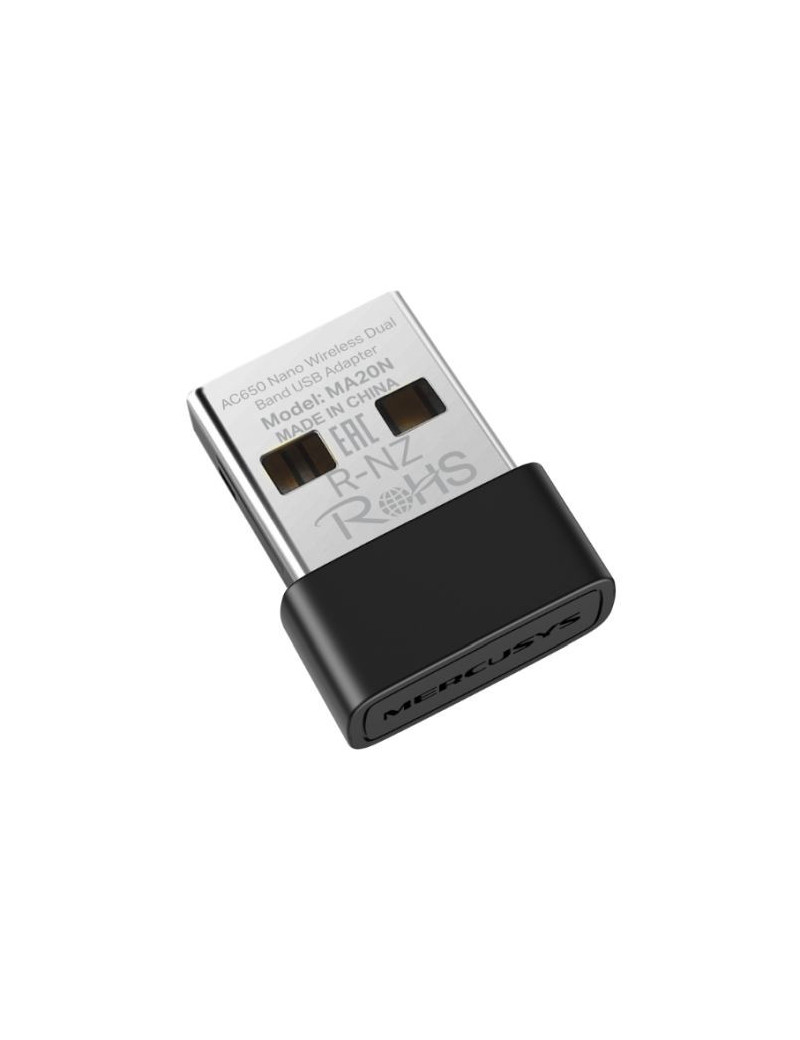 Mercusys (MA20N) AC650 Nano Wireless Dual Band USB Adapter  WPA3 Security