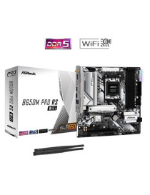 ASRock B650M Pro RS WiFi AMD AM5 Socket Motherboard  Micro-ATX  4x DDR5 Slots  3x M.2 Sockets  2x USB-C Port  Fitted I/O Shield  2.5GbE LAN  Wi-Fi 6E  1x DisplayPort / 1x HDMI Port